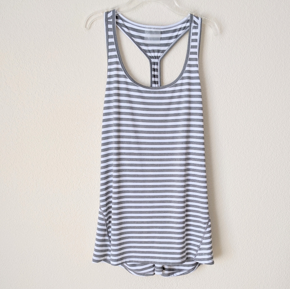 Calvin Klein Performance Striped Racerback Tank Top